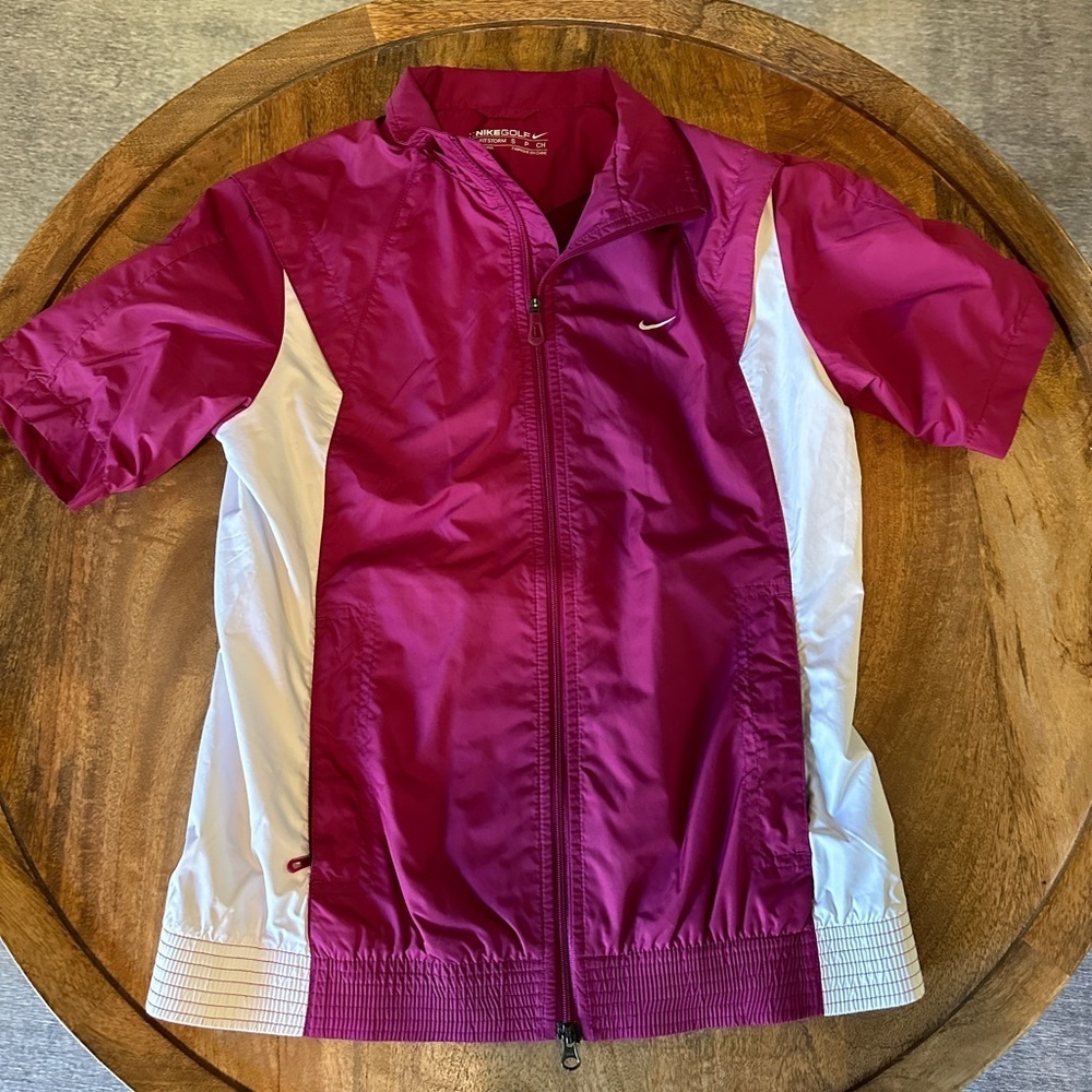 Nike Full Zip short sleeve Golf windbreaker Shirt